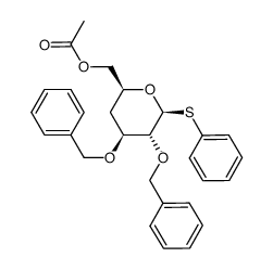 phenyl 2,3-O-benzyl-6-O-acetyl-4-deoxy-1-thio-β-D-galactopyranoside结构式