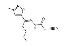 cyano-acetic acid-[1-(3-methyl-isoxazol-5-yl)-pentylidenehydrazide]结构式