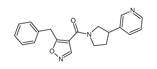 3-{1-[(5-benzylisoxazol-4-yl)carbonyl]pyrrolidin-3-yl}pyridine结构式