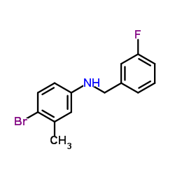 4-Bromo-N-(3-fluorobenzyl)-3-methylaniline结构式