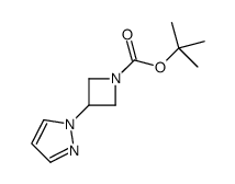 3-(1H-吡唑-1-基)氮杂丁烷-1-羧酸叔丁酯结构式
