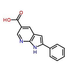 2-phenyl-1H-pyrrolo[2,3-b]pyridine-5-carboxylic acid Structure