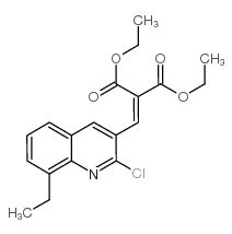 2-CHLORO-8-ETHYL-3-(2,2-DIETHOXYCARBONYL)VINYLQUINOLINE结构式