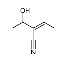 2-(1-hydroxyethyl)but-2-enenitrile结构式