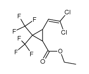 ethyl 3-(2,2-dichlorovinyl)-2,2-bis(trifluoromethyl)cyclopropanecarboxylate结构式