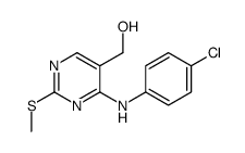 [4-(4-chloroanilino)-2-methylsulfanylpyrimidin-5-yl]methanol结构式