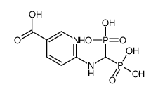 6-(diphosphonomethylamino)pyridine-3-carboxylic acid结构式