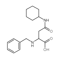 2-BENZYLAMINO-N-CYCLOHEXYL-SUCCINAMIC ACID Structure