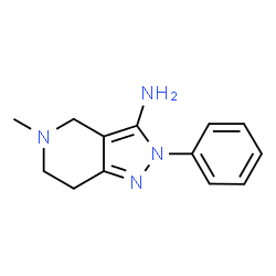 5-Methyl-2-phenyl-4,5,6,7-tetrahydro-2H-pyrazolo[4,3-c]pyridin-3-amine结构式
