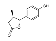 (4R,5R)-5-(4-mercaptophenyl)-4-methyldihydrofuran-2(3H)-one Structure