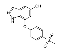 7-(4-(methylsulfonyl)phenoxy)-1H-indazol-5-ol结构式