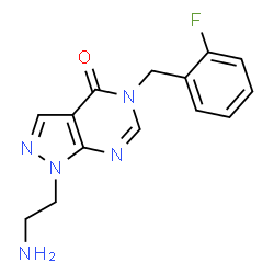 1-(2-Aminoethyl)-5-(2-fluorobenzyl)-1,5-dihydro-4H-pyrazolo[3,4-d]pyrimidin-4-one结构式