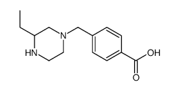 1-(4-carboxyphenyl Methyl)-3-ethyl-piperazine structure