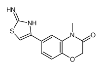 6-(2-amino-1,3-thiazol-4-yl)-4-methyl-1,4-benzoxazin-3-one结构式