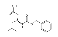 (S)-3-((苯甲氧基羰基)氨基)-5-甲基己酸结构式