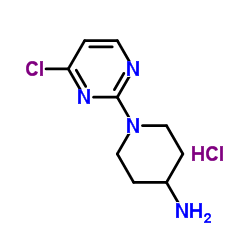 1-(4-Chloro-2-pyrimidinyl)-4-piperidinamine hydrochloride structure