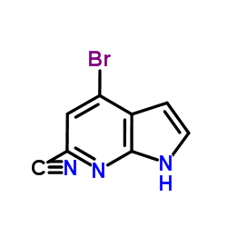 4-溴-1H-吡咯并[2,3-b]吡啶-6-腈结构式