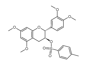 (2R)-2r-(3,4-dimethoxy-phenyl)-5,7-dimethoxy-3t-(toluene-4-sulfonyloxy)-chroman结构式