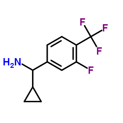 1-Cyclopropyl-1-[3-fluoro-4-(trifluoromethyl)phenyl]methanamine结构式