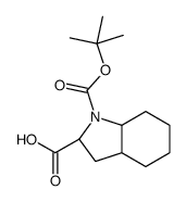 (2R)-1-(tert-Butoxycarbonyl)octahydro-1H-indole-2-carboxylic acid structure