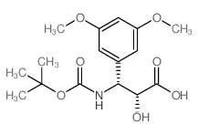 (2R,3R)-3-((TERT-BUTOXYCARBONYL)AMINO)-3-(3,5-DIMETHOXYPHENYL)-2-HYDROXYPROPANOIC ACID Structure