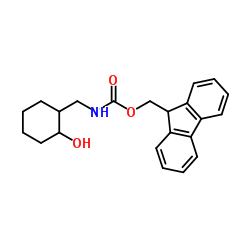 FMOC-(+/-)-TRANS-2-AMINOMETHYLCYCLOHEXANOL结构式