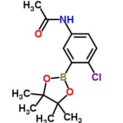 N-(4-Chloro-3-(4,4,5,5-tetramethyl-1,3,2-dioxaborolan-2-yl)phenyl)acetamide Structure