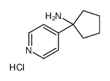 1-(吡啶-4-基)环戊胺盐酸盐结构式