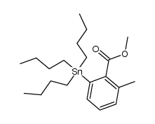 methyl 2-methyl-6-(tributylstannyl)benzoate结构式