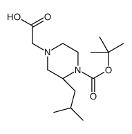 2-[(3S)-4-[(2-methylpropan-2-yl)oxycarbonyl]-3-(2-methylpropyl)piperazin-1-yl]acetic acid Structure