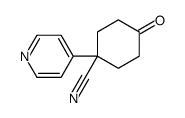 4-氧代-1-(4-吡啶基)环己甲腈结构式
