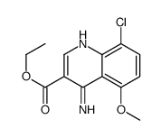 4-Amino-8-chloro-5-methoxyquinoline-3-carboxylic acid ethyl ester结构式