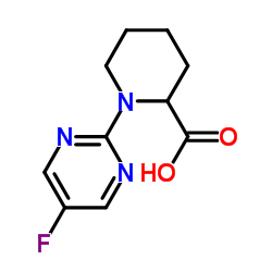 1-(5-Fluoro-2-pyrimidinyl)-2-piperidinecarboxylic acid结构式