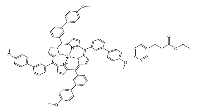 Zn((MeOC6H4C6H4)4C20H8N4)(EtOCOCH2CH2C5H4N) Structure