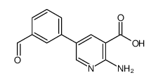 2-amino-5-(3-formylphenyl)pyridine-3-carboxylic acid Structure