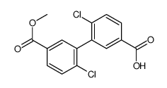 4-chloro-3-(2-chloro-5-methoxycarbonylphenyl)benzoic acid Structure