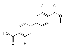 4-(3-chloro-4-methoxycarbonylphenyl)-2-fluorobenzoic acid Structure