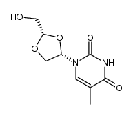 1-((2S,4S)-2-(hydroxymethyl)-1,3-dioxolan-4-yl)-5-methylpyrimidine-2,4(1H,3H)-dione结构式