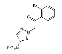 4-amino-1-(2-(2-bromophenyl)-2-oxoethyl)-4H-1,2,4-triazol-1-ium bromide结构式