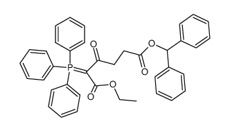 (1-(Ethoxycarbonyl)-4-((diphenylmethoxy)carbonyl)-2-oxobutylidene)triphenylphosphorane Structure