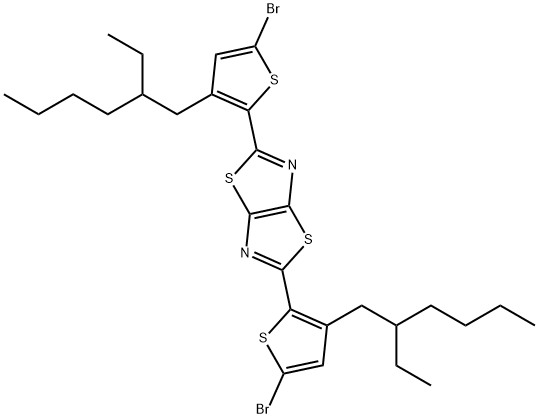 Thiazolo[5,4-d]thiazole, 2,5-bis[5-bromo-3-(2-ethylhexyl)-2-thienyl]- picture