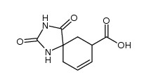 2,4-dioxo-1,3-diazaspiro[4.5]dec-8-ene-7-carboxylic acid结构式