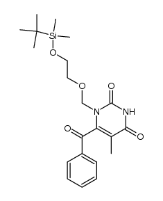 6-benzoyl-1-[[2-[(tert-butyldimethylsilyl)oxy]ethoxy]methyl]thymine结构式