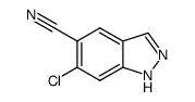 6-氯-1H-吲唑-5-甲腈结构式