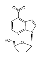 1-(2,3-Dideoxy-β-D-glycero-pentofuranosyl)-4-nitro-1H-pyrrolo(2,3-b)pyridine结构式