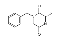 (3S)-1-benzyl-3-methyl-2,5-piperazinedione Structure
