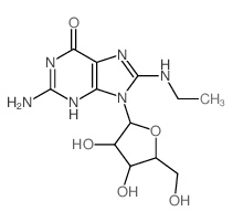 Inosine,2-amino-8-(ethylamino)- (8CI) structure