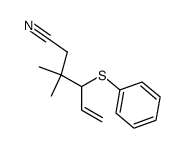 3,3-Dimethyl-4-(phenylthio)-5-hexenenitrile结构式