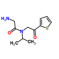 2-(Glycyl-N-isopropylglycyl)thiophene结构式