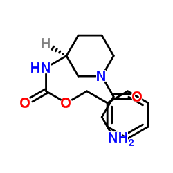 Benzyl [(3S)-1-glycyl-3-piperidinyl]carbamate结构式